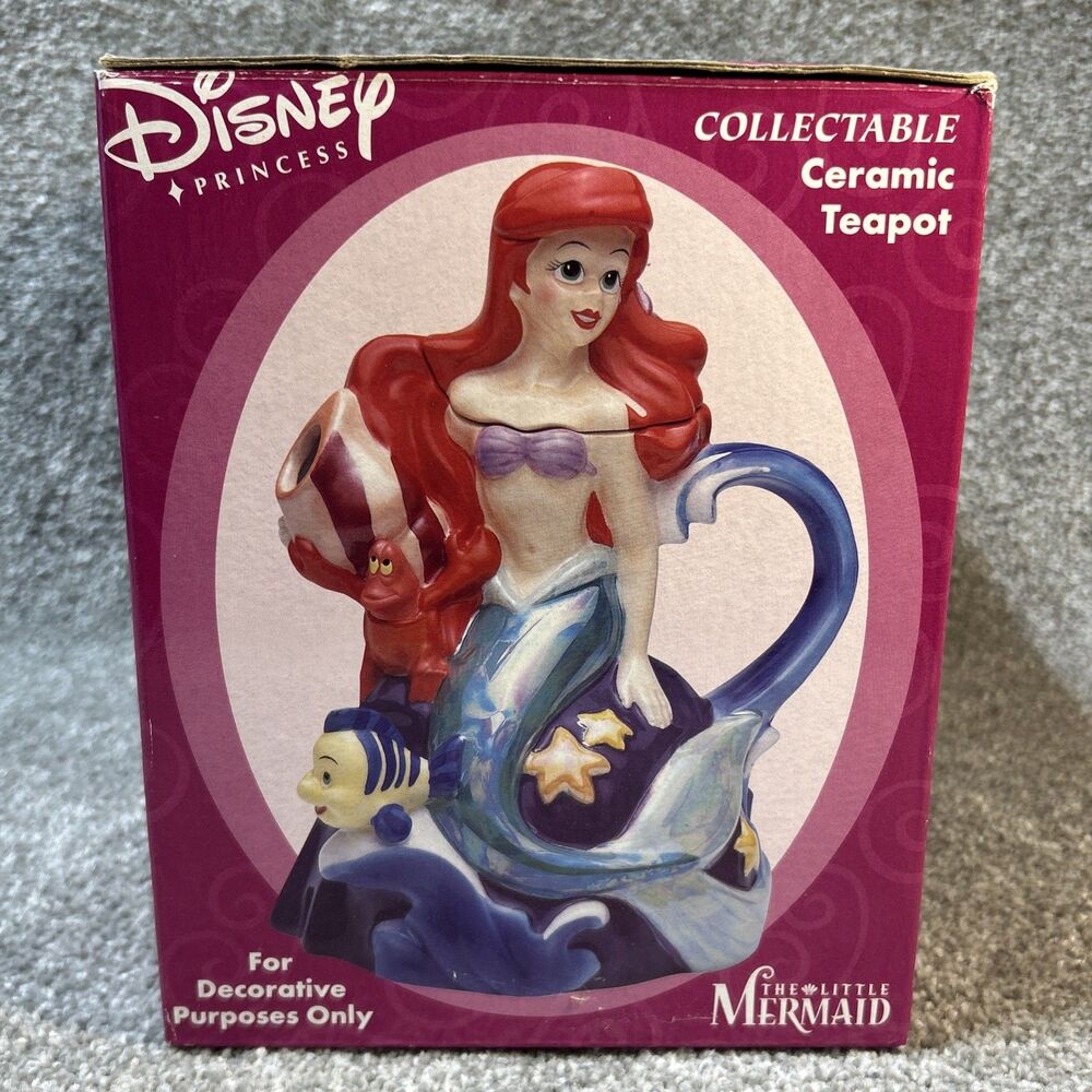 Disney Princess The Little Mermaid Collectible Kreisler Ceramic Teapot Ariel - Picture 12 of 12